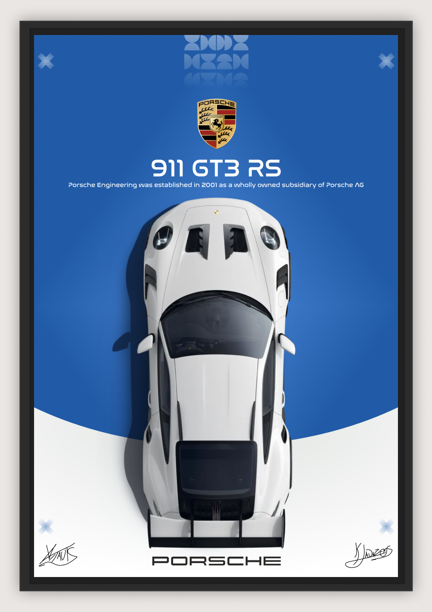 PORSCHE 911 GT3 POSTER / A4 SIZED WITH PHOTOPAPER