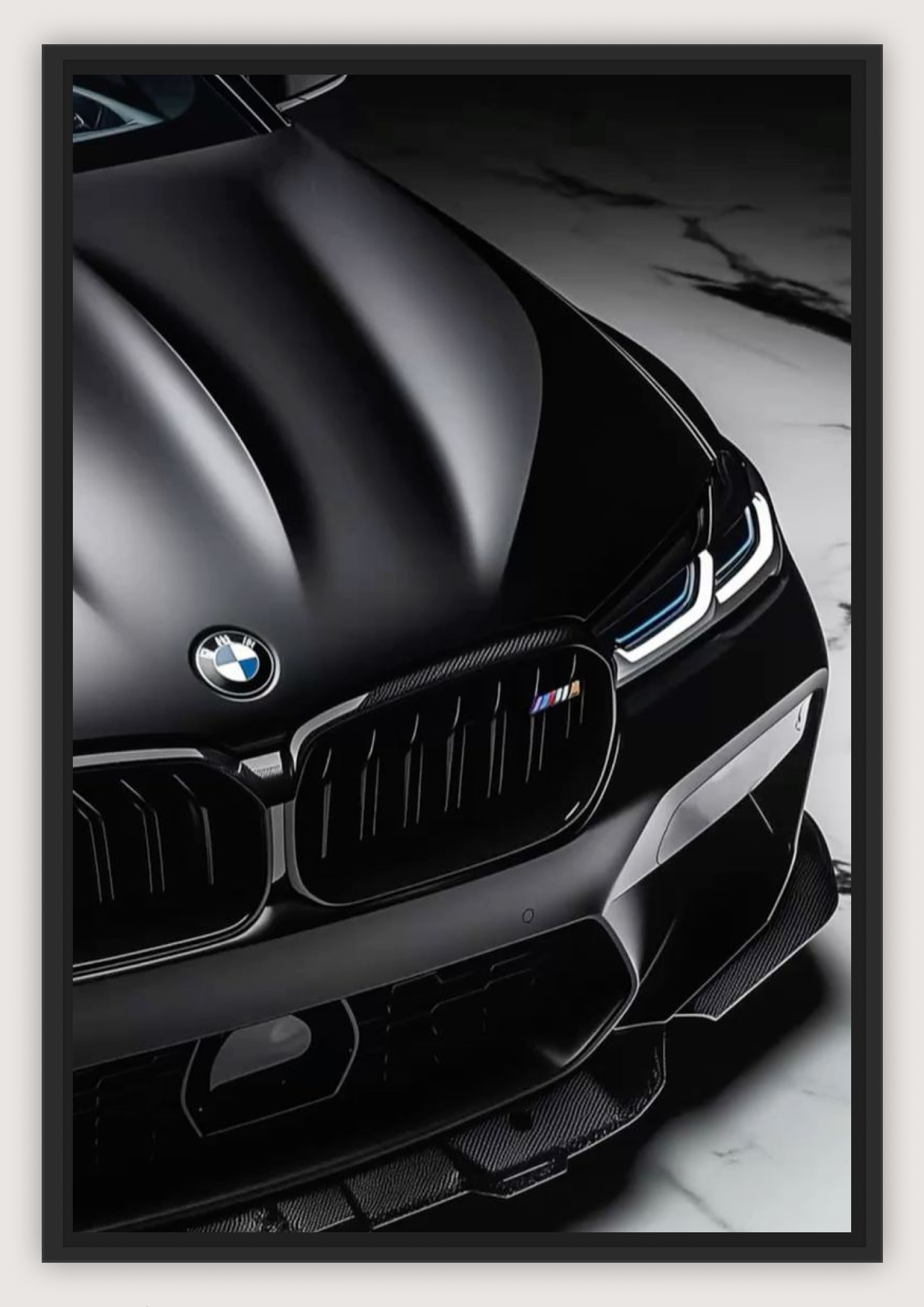 BMW M5 Poster – LED Headlight Edition (A3, 40 × 30 cm)