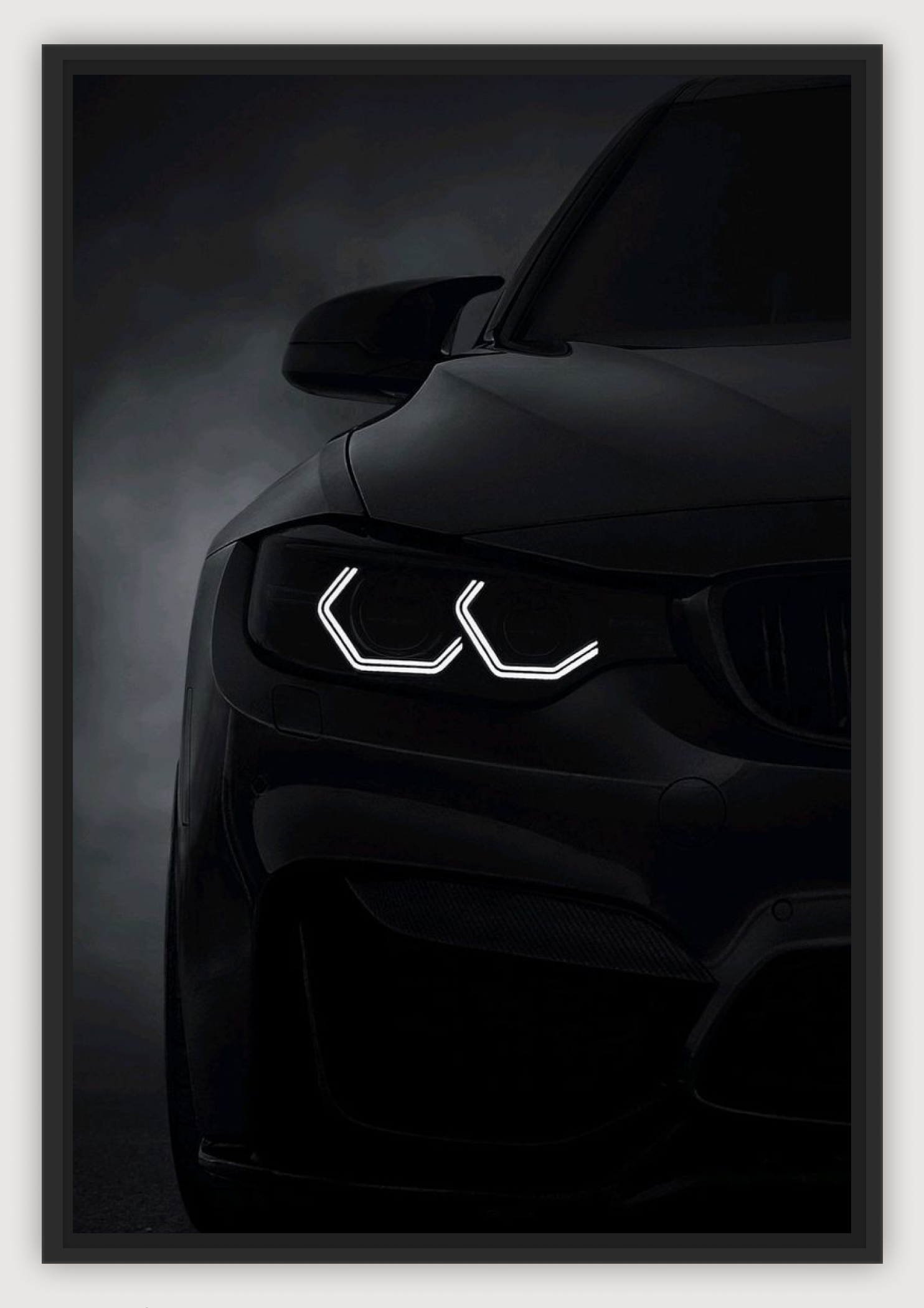 BMW M4 Poster – LED Headlight Edition (A3, 40 × 30 cm)