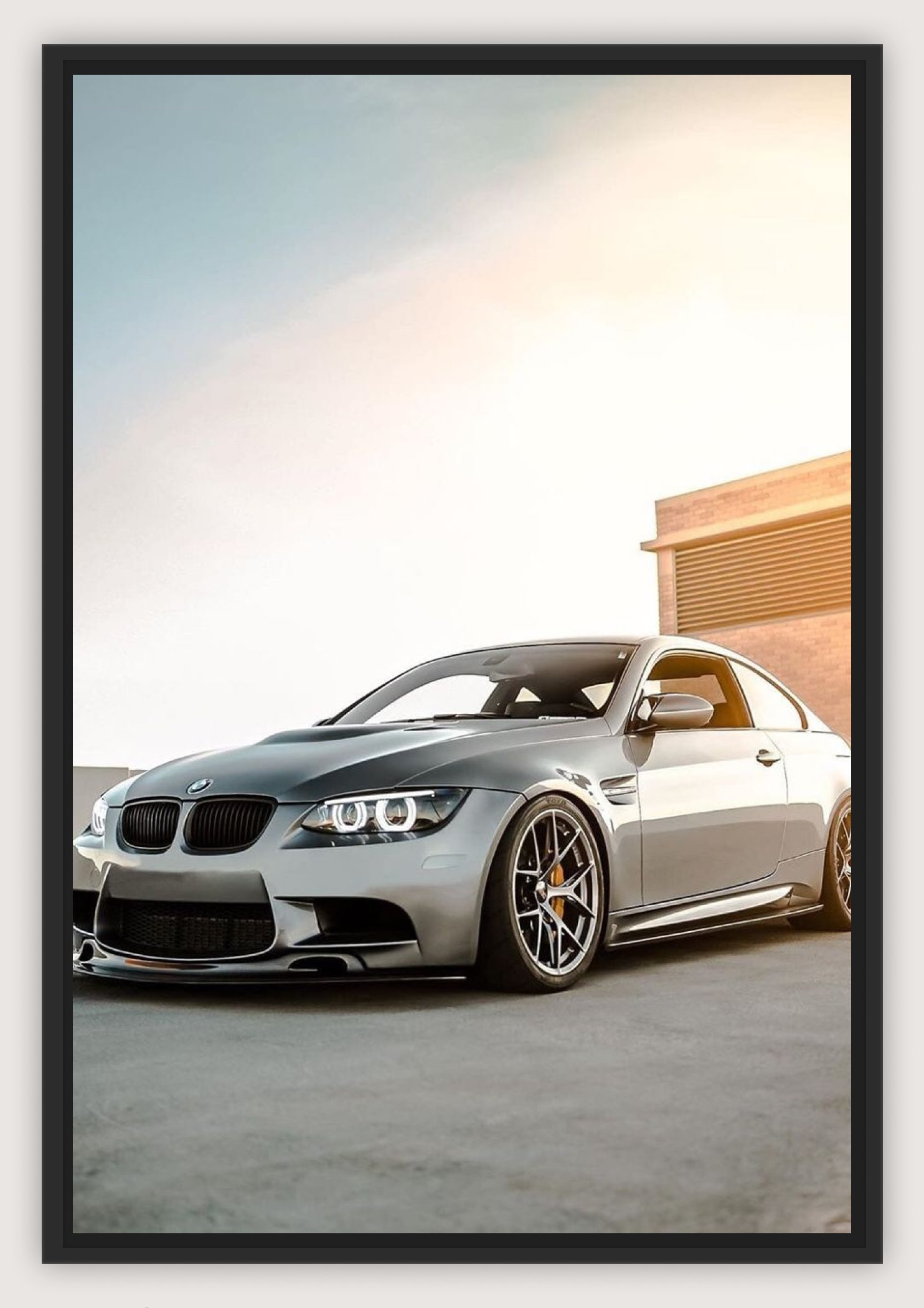 BMW M3 E92 Poster – LED Headlight Edition (A3, 40 × 30 cm)