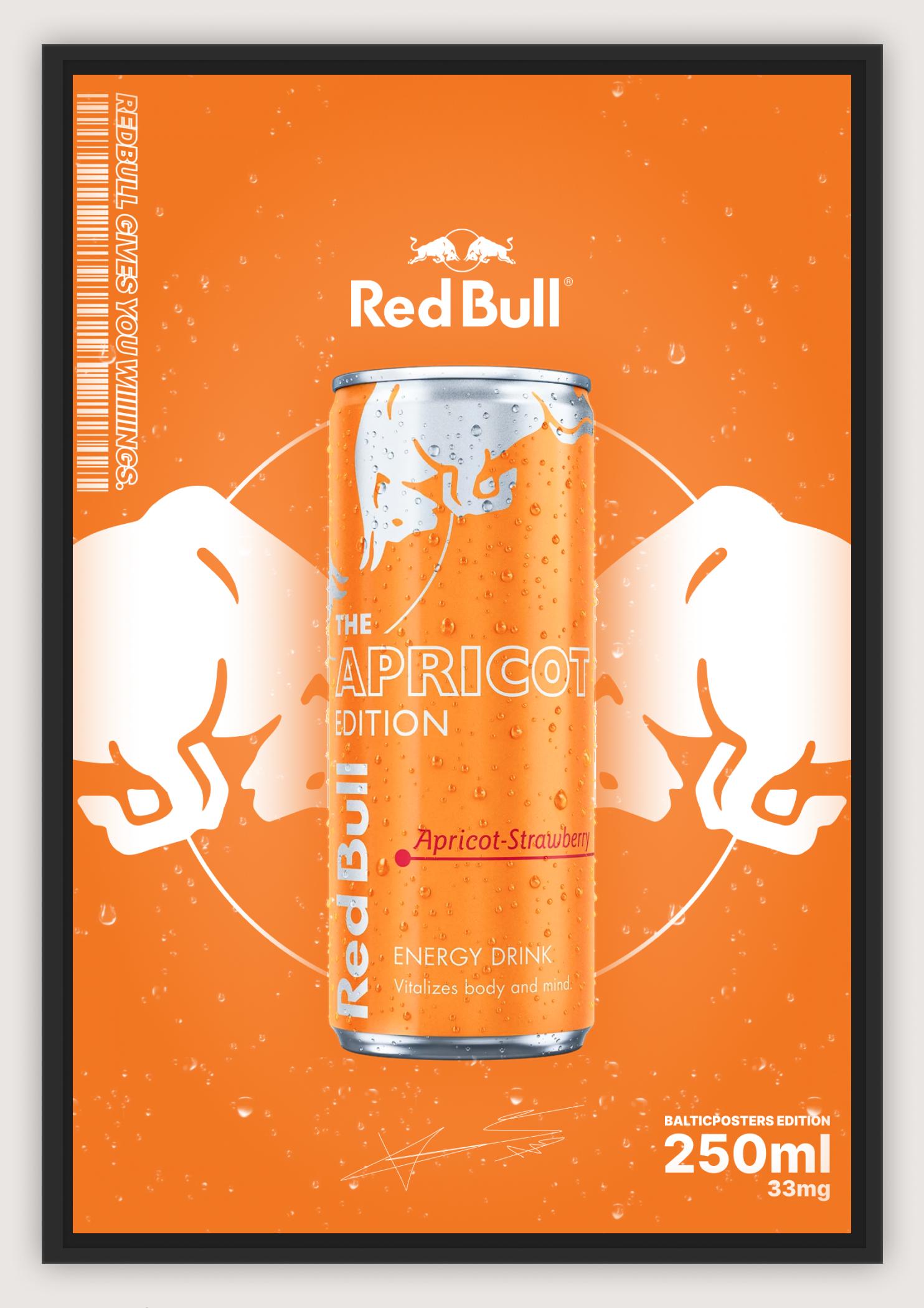 REDBULL POSTER, APRICOT EDITION, A4
