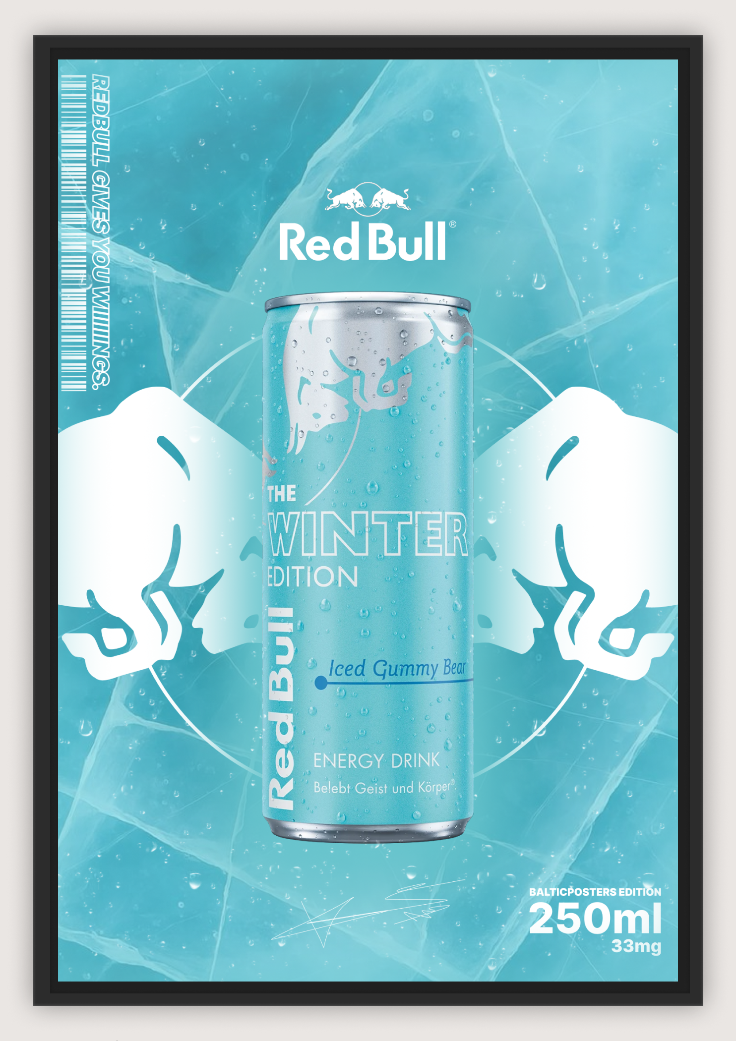 REDBULL POSTER, ICED GUMMY BEAR, A4