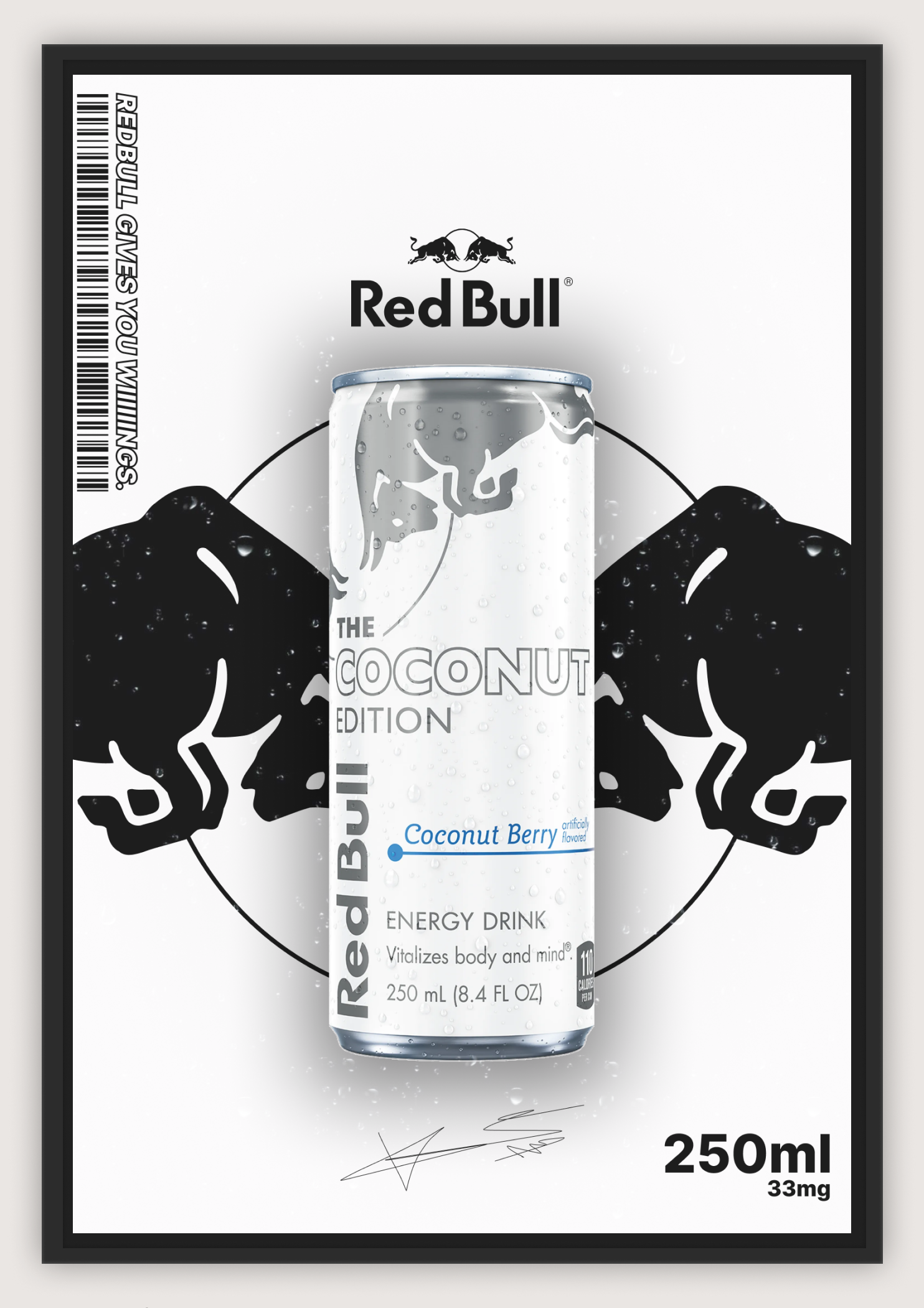 REDBULL POSTER, COCONUT EDITION, A4