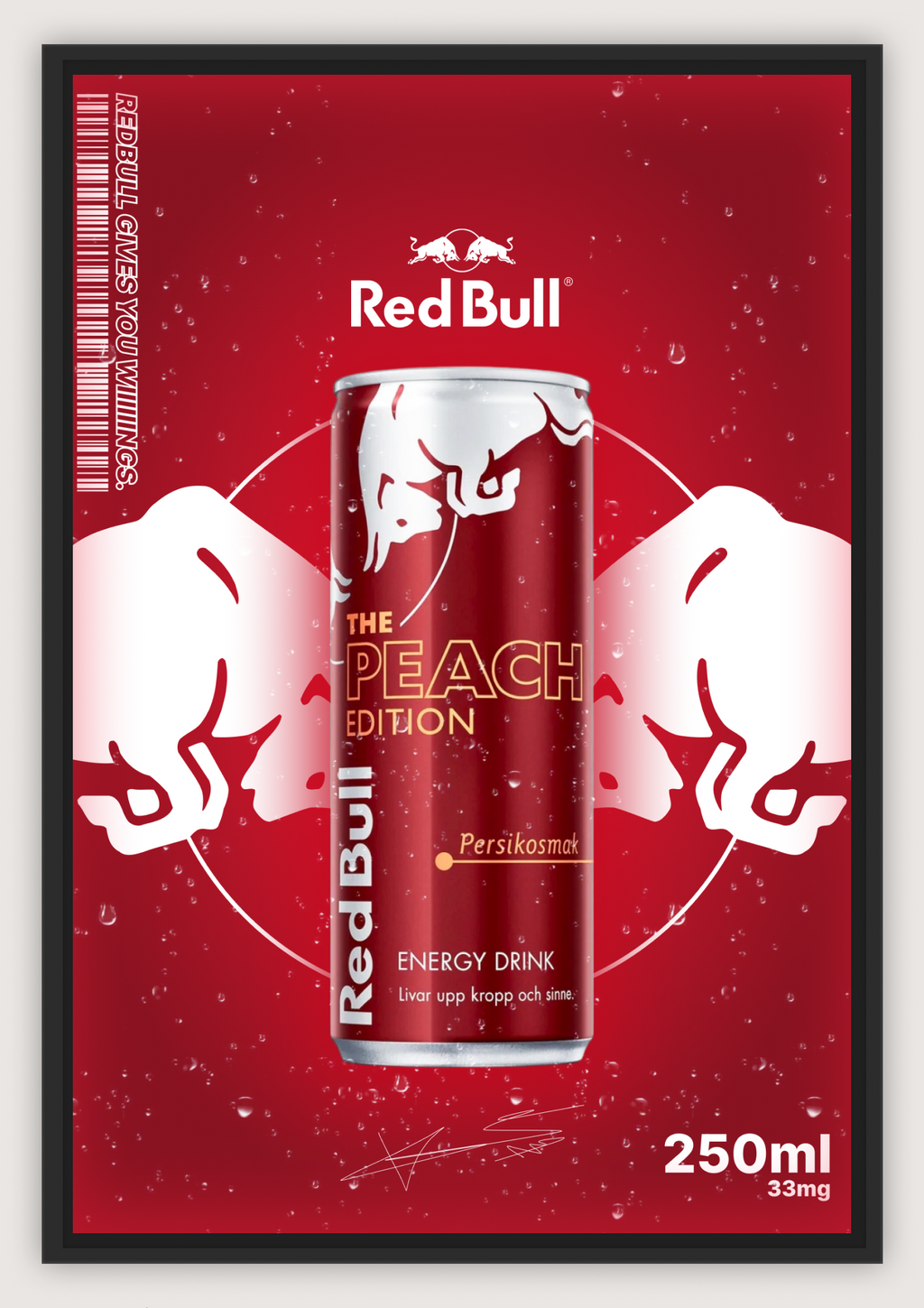 REDBULL PLAKĀTS, PEACH EDITION, A4