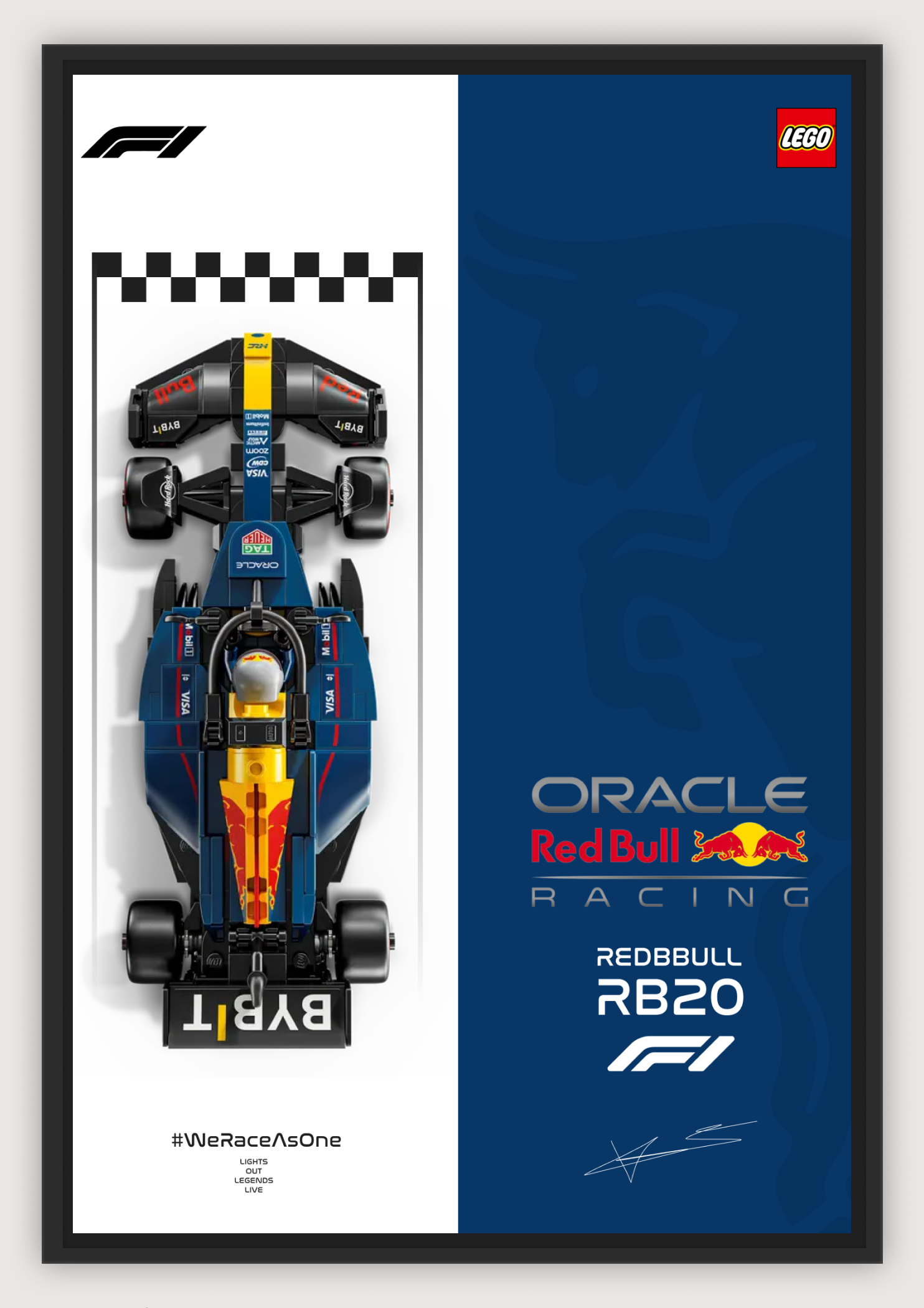 Red Bull RB20 – LEGO Speed Champions Display Poster