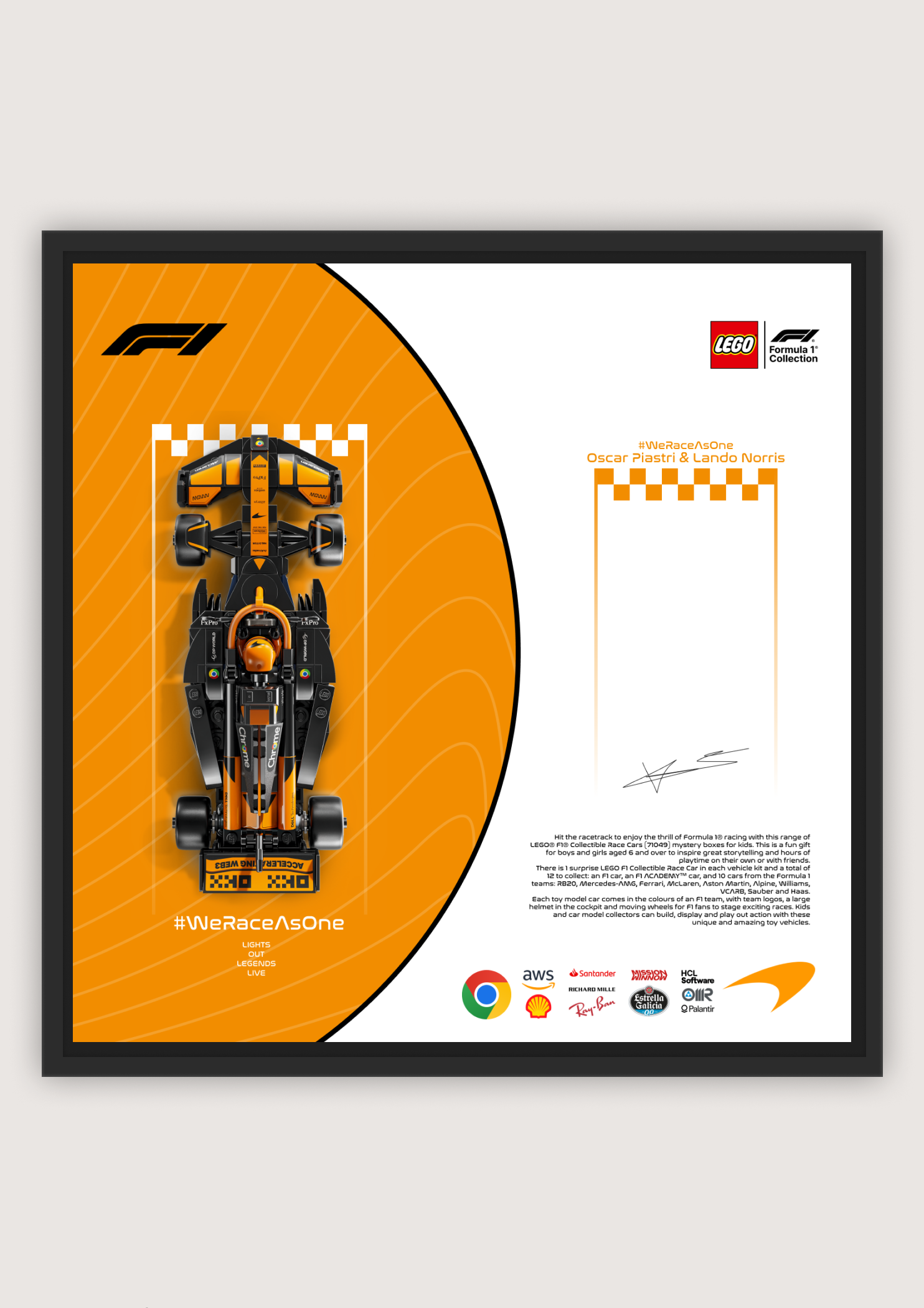 McLaren F1 – LEGO Minifigure Display Poster
