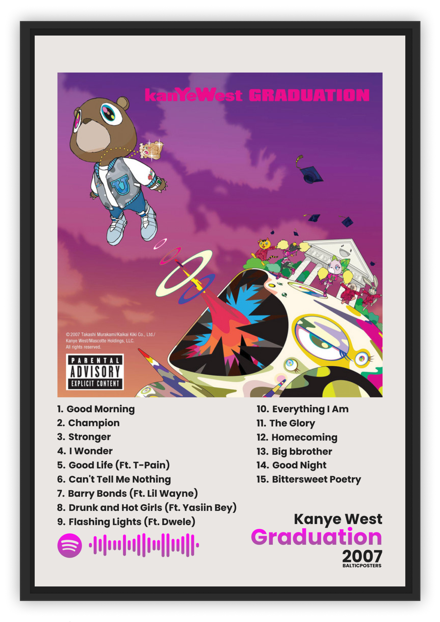 Kanye West – Graduation Spotify Poster 🌈