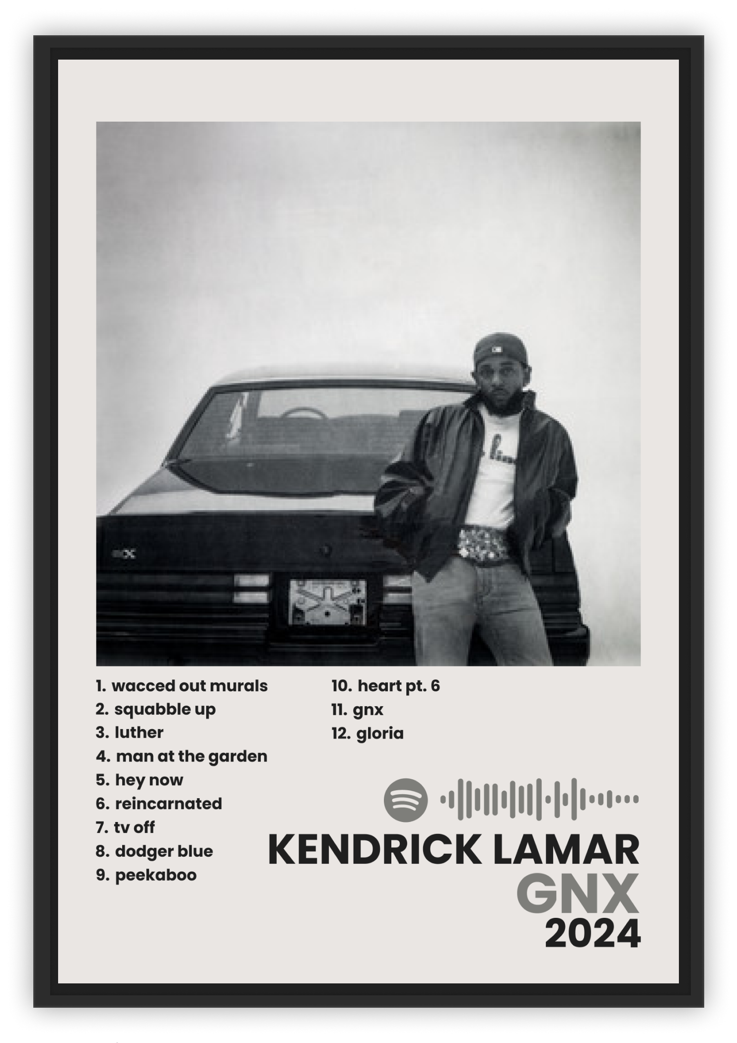 Kendrick Lamar – GNX Spotify Poster 🚗
