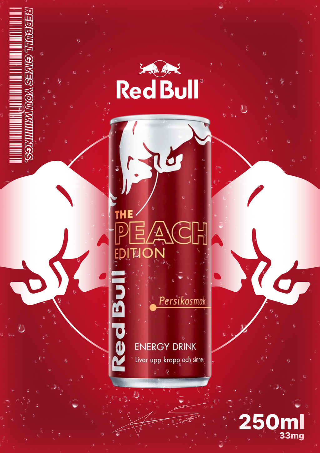 REDBULL PLAKĀTS, PEACH EDITION, A4
