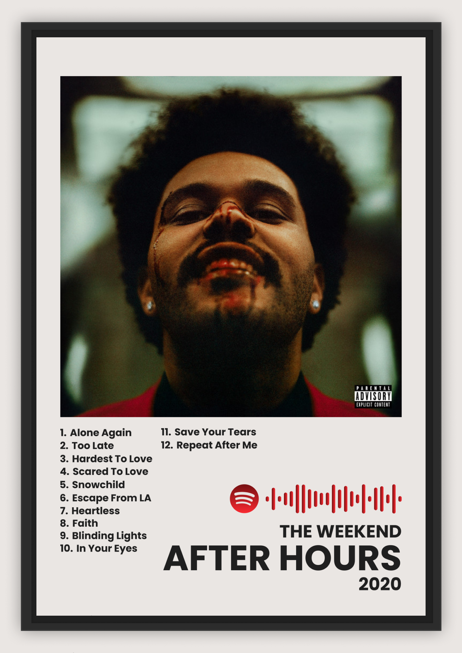 Spotify Poster - After Hours