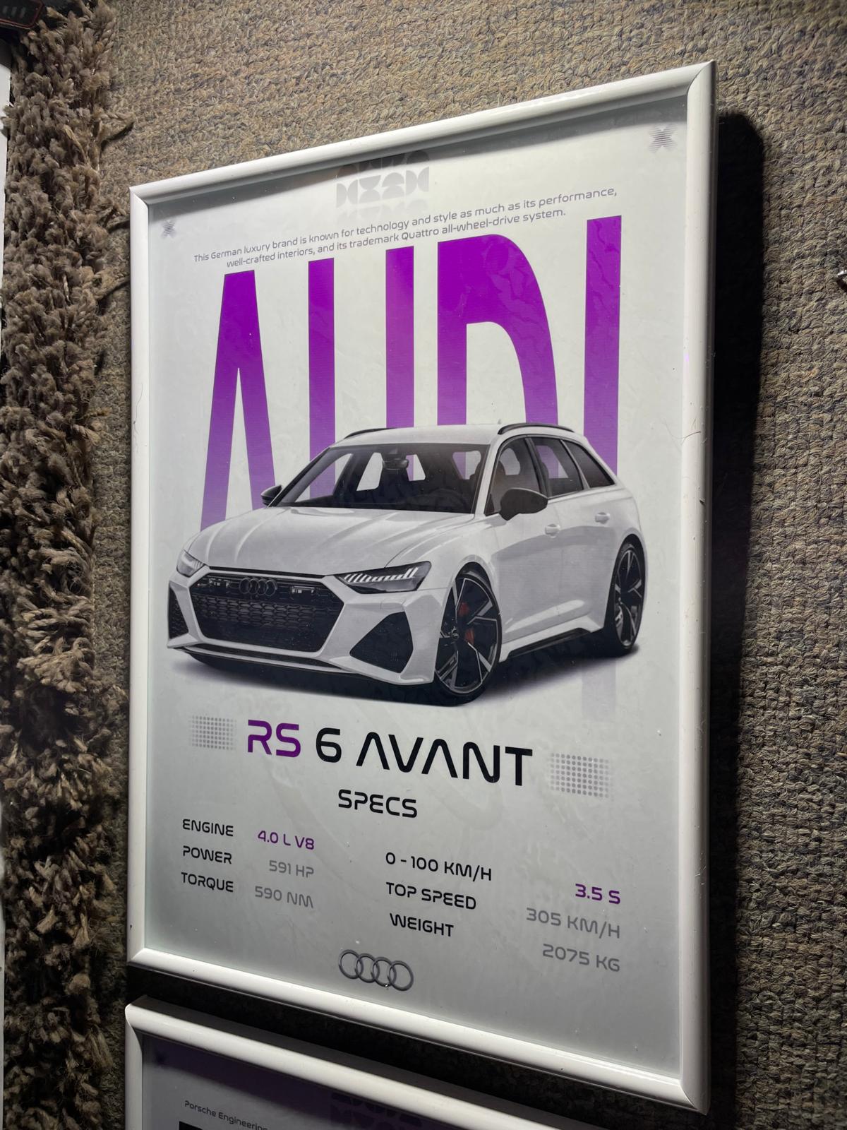 AUDI RS6 AVANT POSTER / A4 SIZED WITH PHOTOPAPER