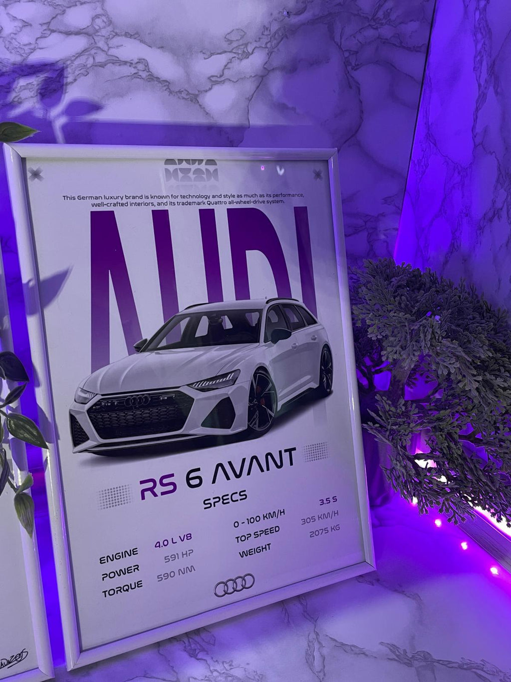 Постер Audi RS6 Avant / формат А4 с фотобумагой
