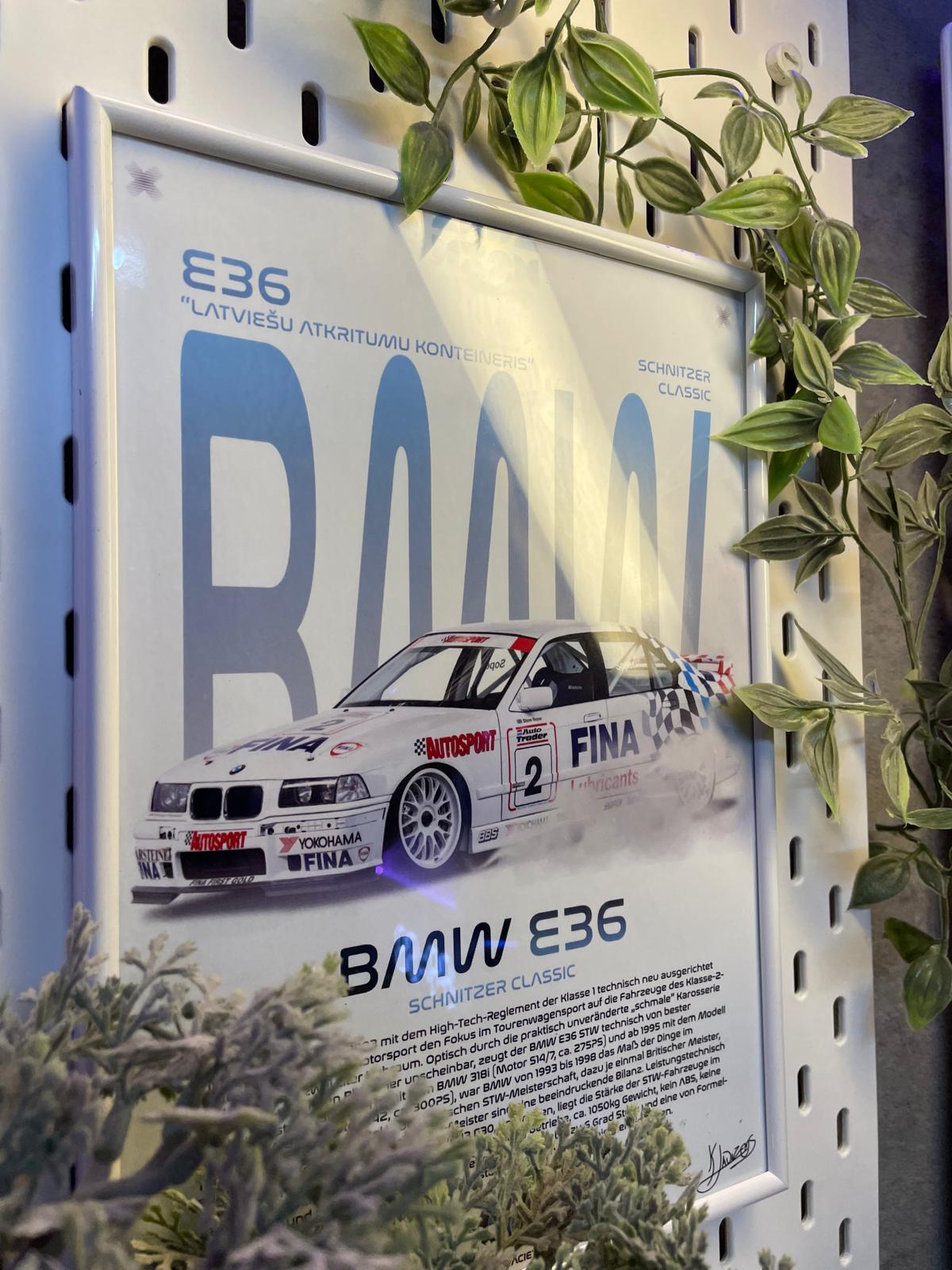 BMW E36 POSTER, A4 SIZED WITH PHOTOPAPER