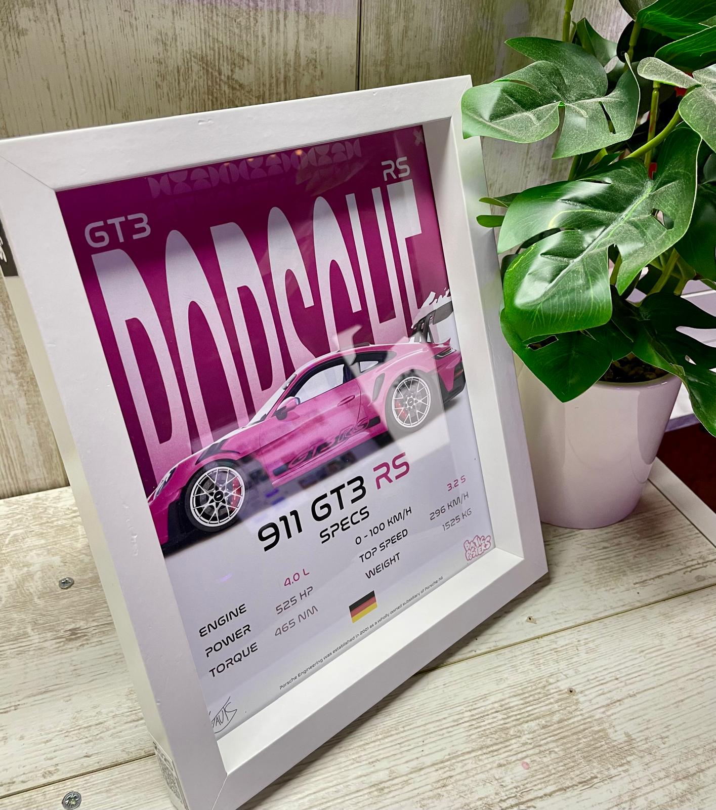 PORSCHE 911 GT3 RS POSTER / A4 SIZED WITH PHOTOPAPER