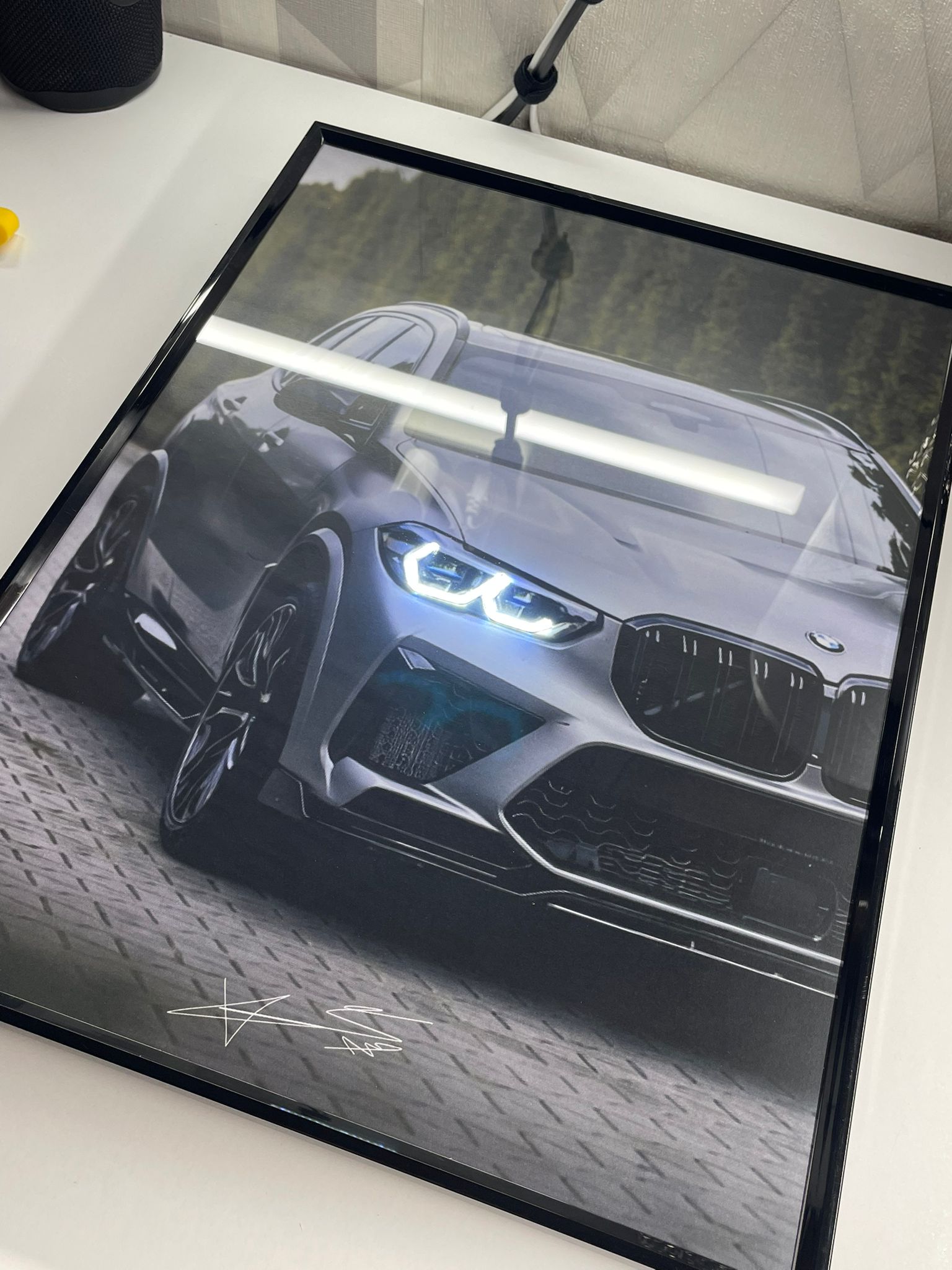 BMW X5 G08 POSTER, A3 SIZED WITH INTEGRATED WHITE LED LIGHTING
