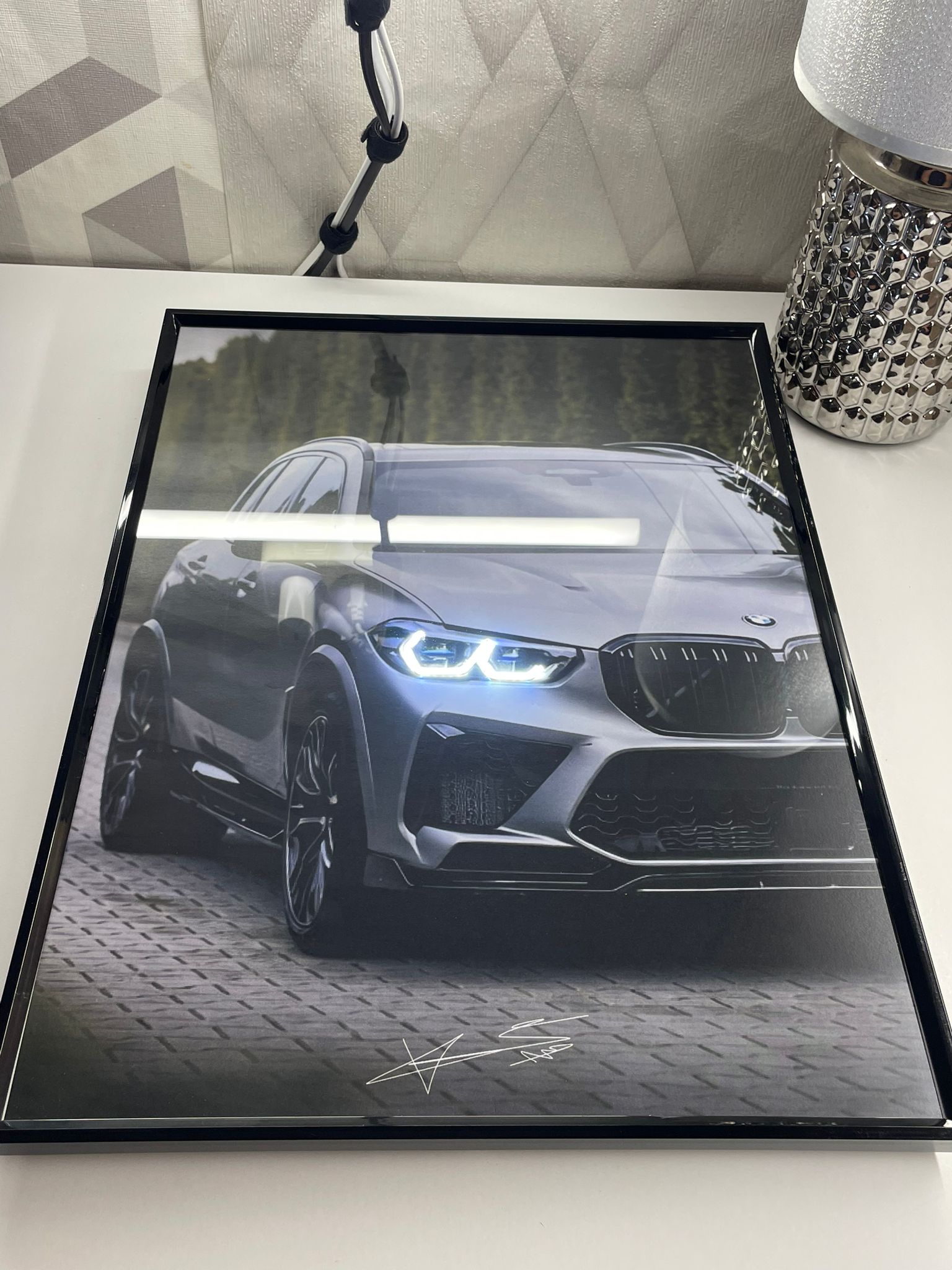 BMW X5 G08 POSTER, A3 SIZED WITH INTEGRATED WHITE LED LIGHTING